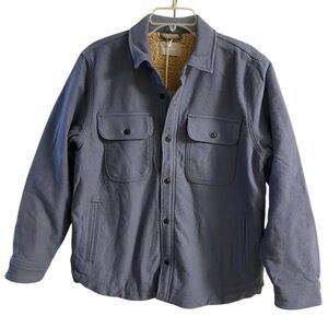 Everlane Men's Gray Shirt Jacket Sherpa lined Medium New